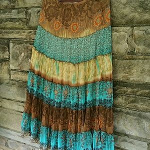 Boho style Christopher & Banks skirt size M